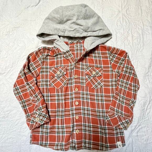Love & Grow Turkey Day Tartan Hoodie Size 7 - Picture 2 of 7